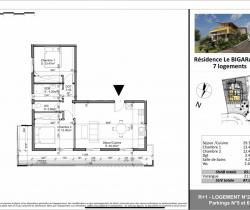 Appartement 3 pièce(s)  66 m2