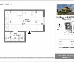 Appartement studio 28 m2