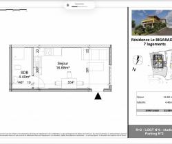 Appartement studio 21 m2