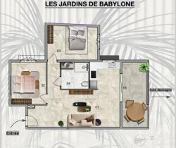 Appartement 3 pièce(s)  69 m2