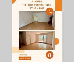 Appartement 3 pièce(s)  Saint Pierre 