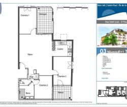 Appartement 4 pièce(s)  87 m2